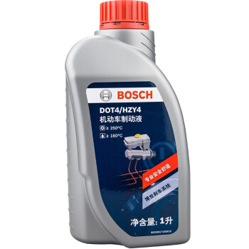 博世(BOSCH) DOT4 刹车油/制动液/离合器油 1L 通用型(干沸点250℃/湿沸点160℃)进口原料国内调配	